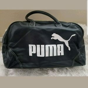 puma leather gym bag